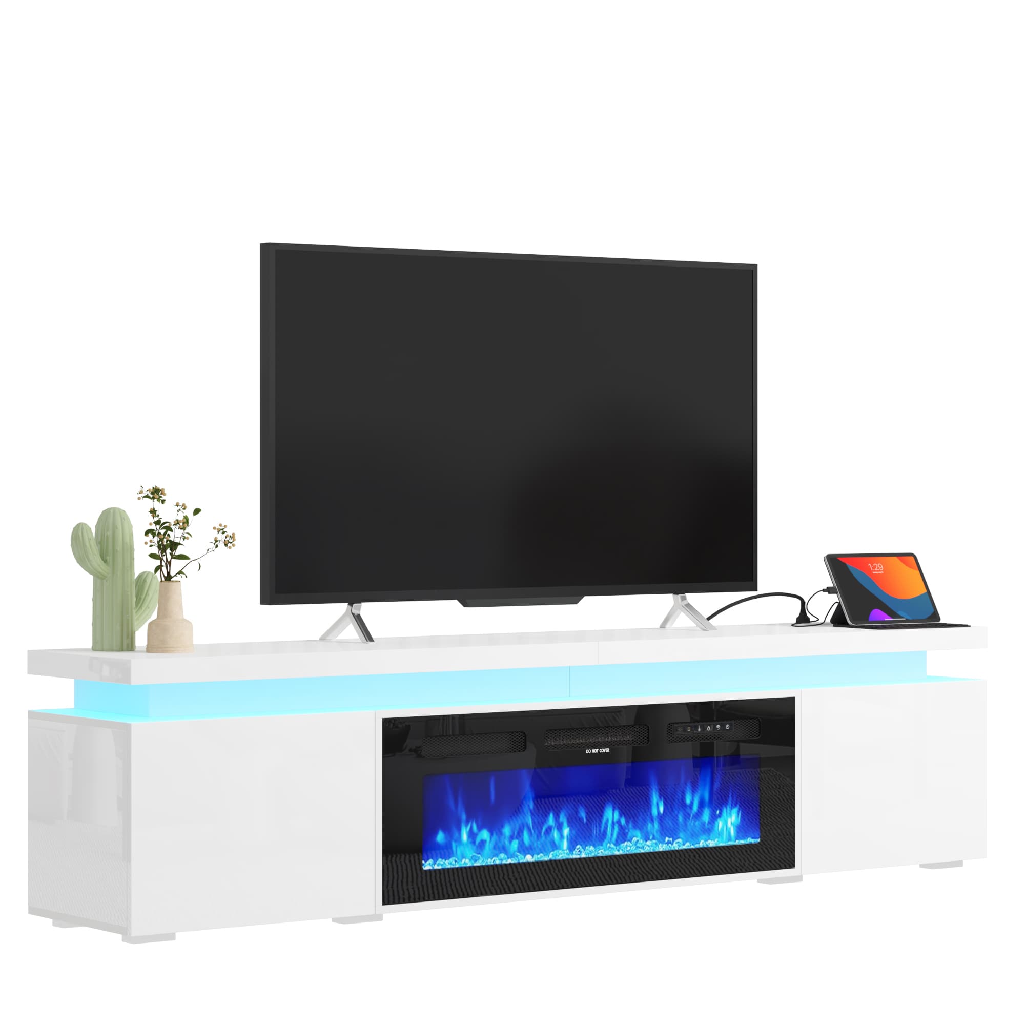 Fireplace TV Stand for 70" -90" with 40'' Electric Fireplace