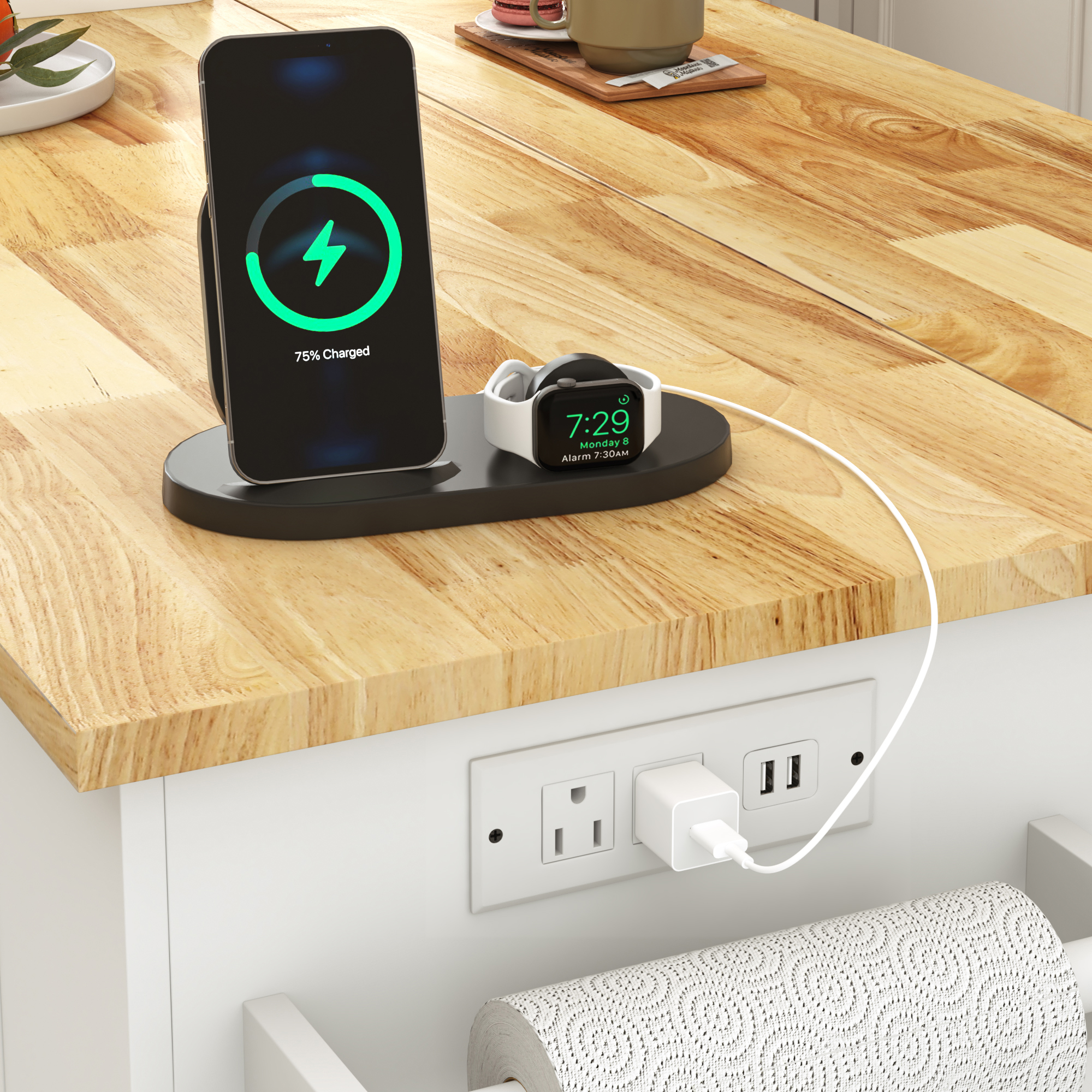 Large Rolling Kitchen Island Table on Wheels with Drop Leaf, Barn Door Kitchen Island Table with Storage Cabinet and Tower Rack, Island Table for Kitchen