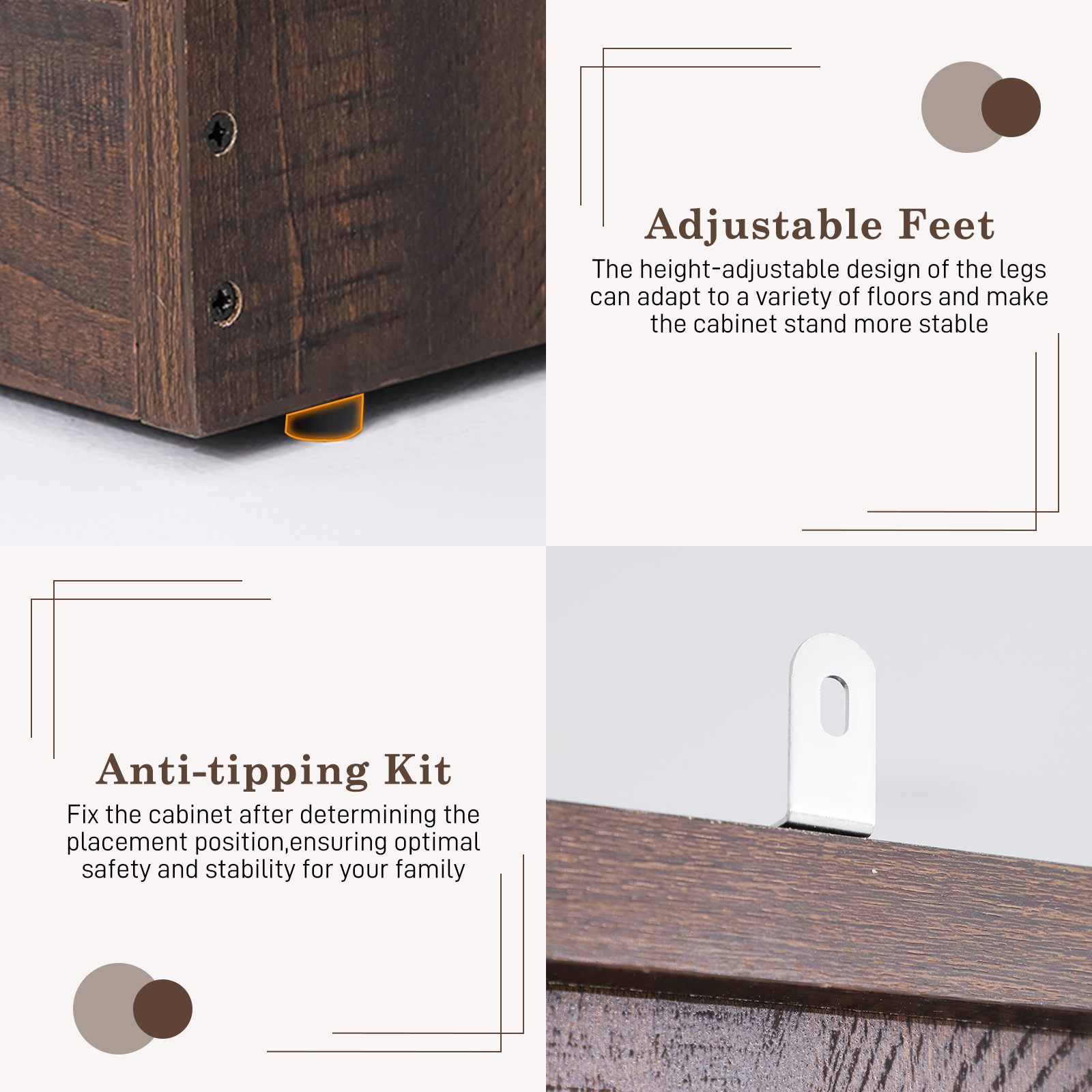 ChVans 73.1''H Armoire Wardrobe with Sensor Light&4 Drawers, Farmhouse Bedroom Armoire Cabinet with Hanging Rod&Open Space, Wooden Wardrobe Cabinet with Folding Sliding Barn Door for Bedroom