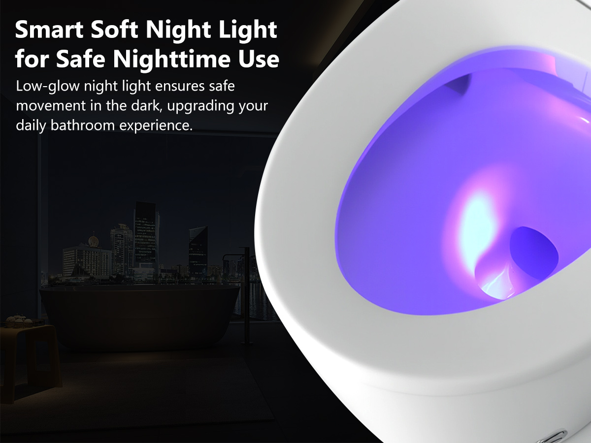 Modern Smart Toilet with Bidet Built In,Heated Seat,Warm Air Dryer,Adjustable Temp,Foot Sensor,Auto Lid&Seat,Electric Tankless Toilets with LED Display,1.28 GPF