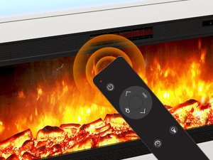 ChVans 3-Sided Glass Farmhouse 74" Fireplace TV Stand for TVs up to 85", Entertainment Center Console Table with 40" Electric Fireplace