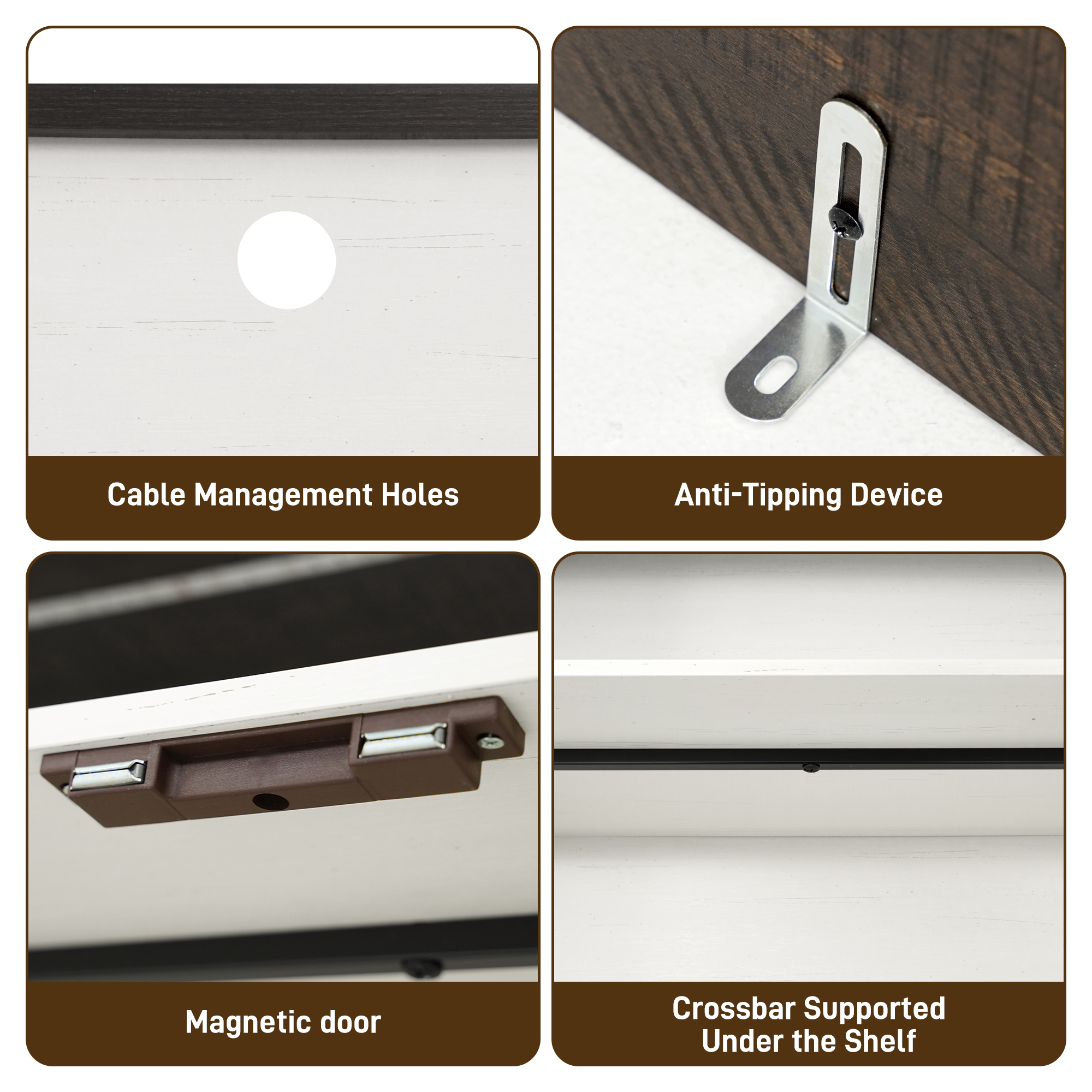 157.5" Entertainment Center with Bookshelves for TVs up to 100", Farmhouse Wall Unit TV Stand with 6 Doors & 6 Drawer & LED Lights, Media Console Table for Living Room, Bedroom & Home Theater, White