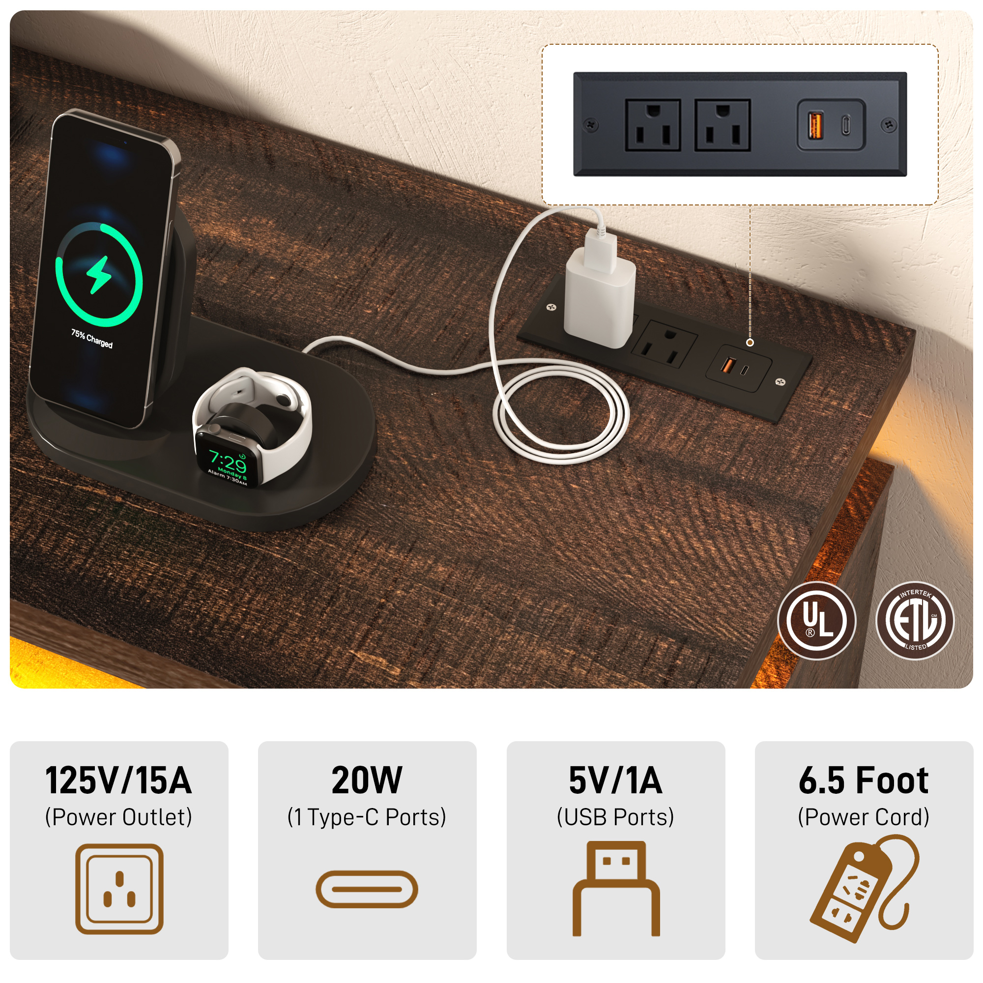 ChVans 70.8" Farmhouse Fireplace TV Stand for TVs up to 80" with 36" Electric Fireplace, 32" Tall Entertainment Center with Power Outlet/LED Lights, Media Console w/Sliding Barn Door for Living Room