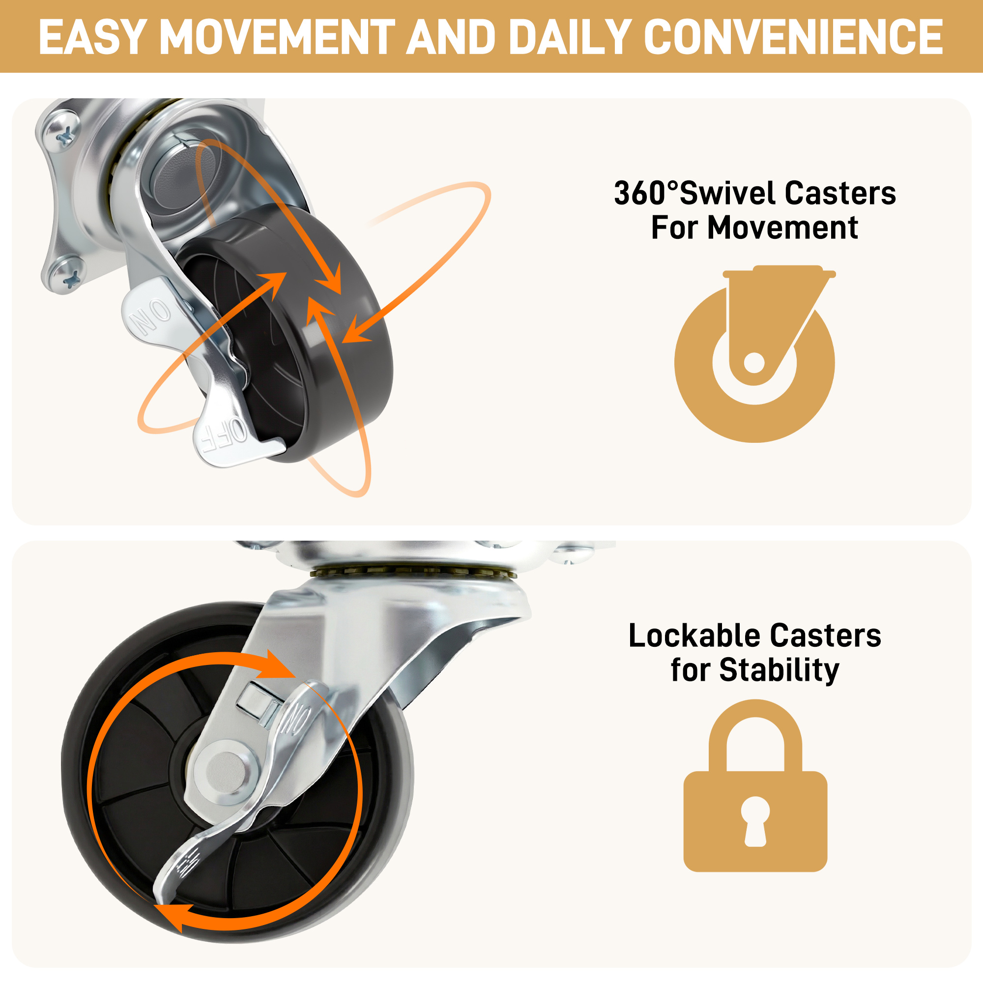 ANPOO 59'' Kitchen Island with Drop Leaf&Trash Can Storage, Mobile Rolling Cart with Large Capacity Storage Cabinet, 2 Drawer, Towel Rack, Spice Rack, Rubber wood Top, Lockable Casters, Power Outlet