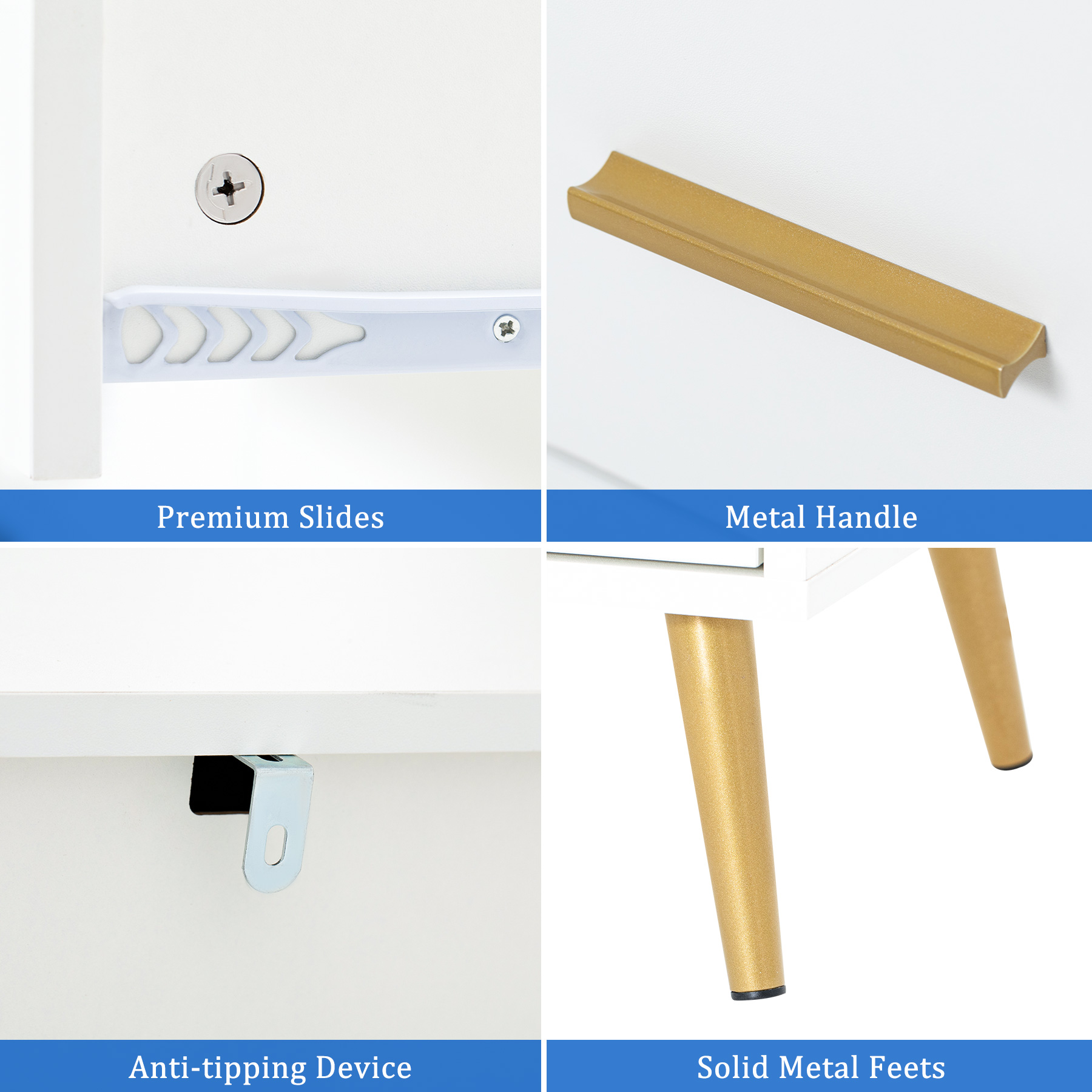 6/7 Drawers Dresser with Power Outlets, Wooden Dresser for Bedroom, Mid-Century Modern Closet Dresser for Living Room Hallway Entryway