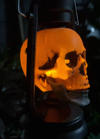 Solar Skeleton Garden Simulation Flame Chandelier