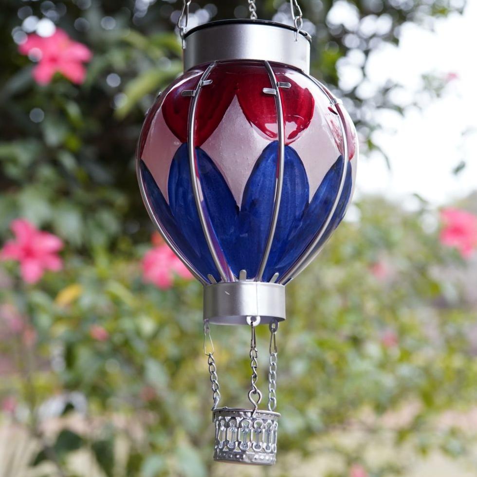 Glass Solar Hot Air Balloon Lantern - American A