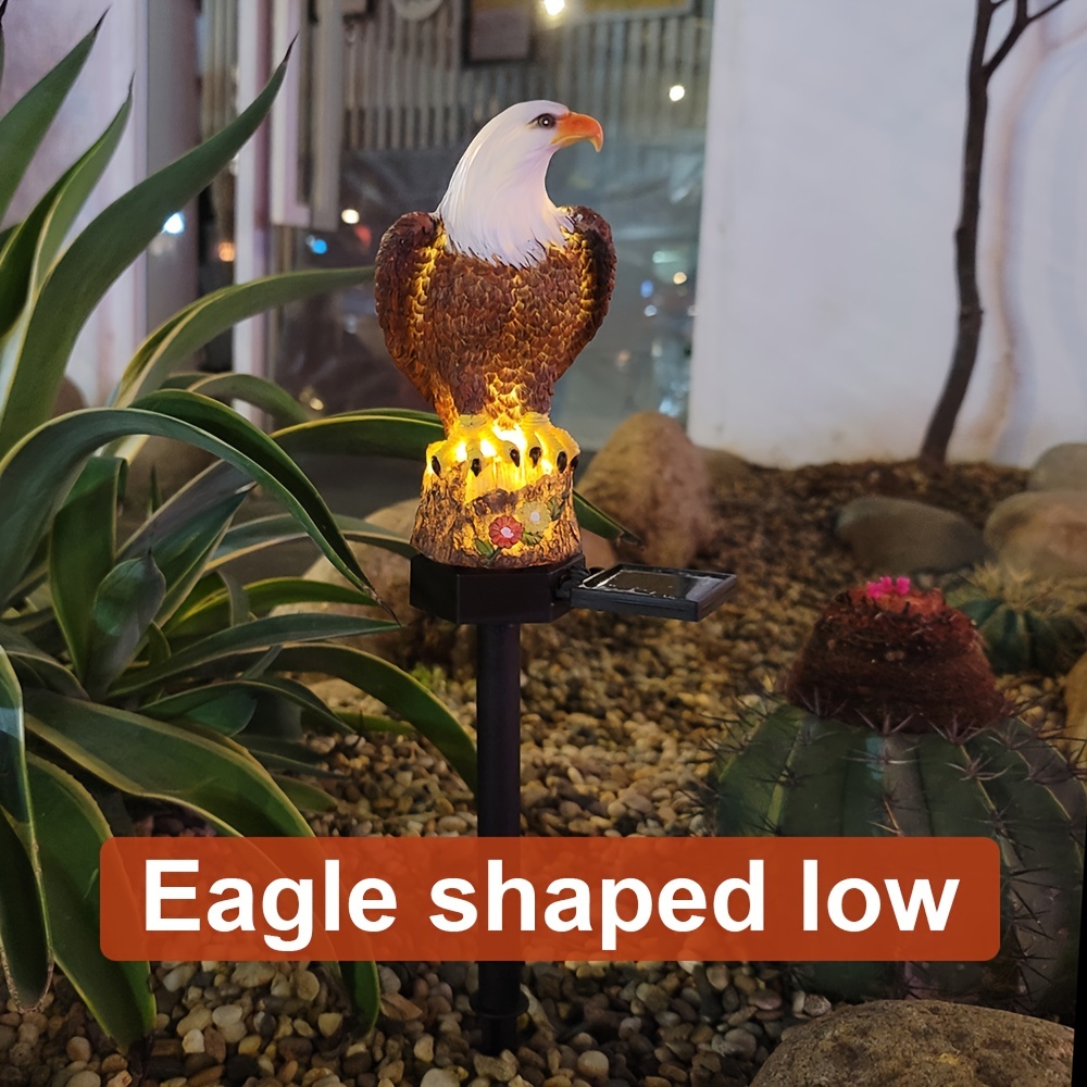 Solar Garden Light Outdoor, Eagle Solar Garden Stake Light, Waterproof Warm White LED Light For Garden