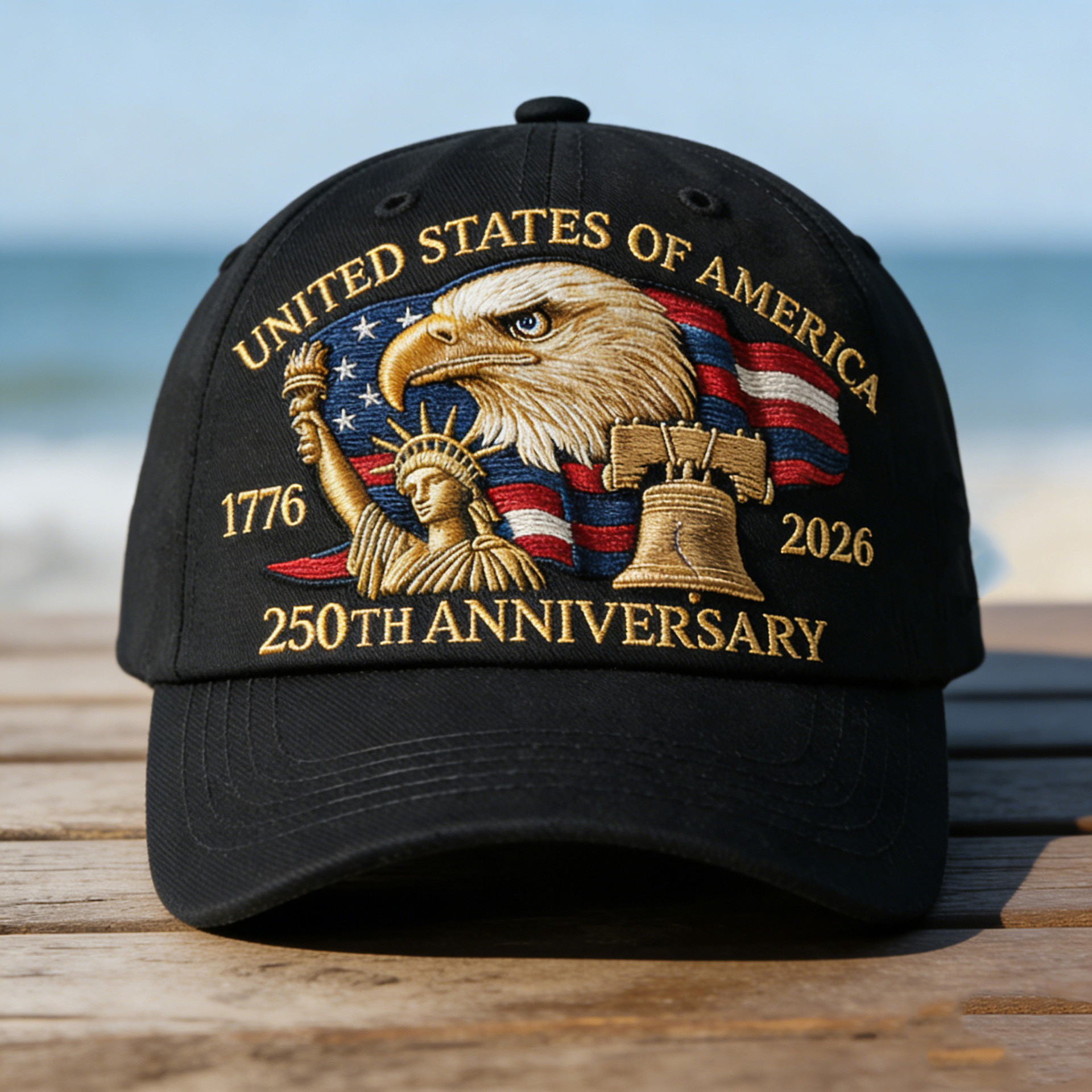 USA 250th Anniversary Hat 2026 – 3D Embroidered Vintage Cotton Baseball Cap | Breathable