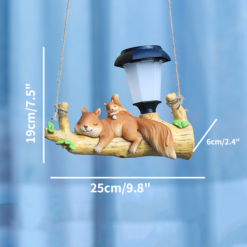 Cartoon Animal Outdoor Garden Decorative Light, Squirrel Sloth Hanging Light