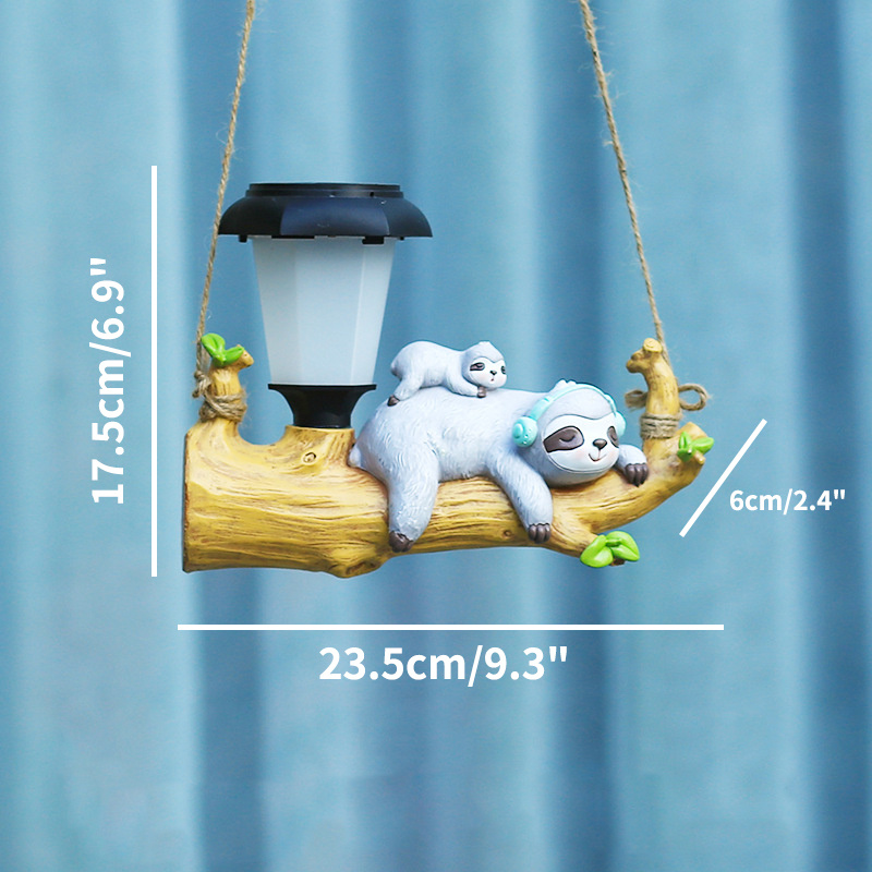 Cartoon Animal Outdoor Garden Decorative Light, Squirrel Sloth Hanging Light