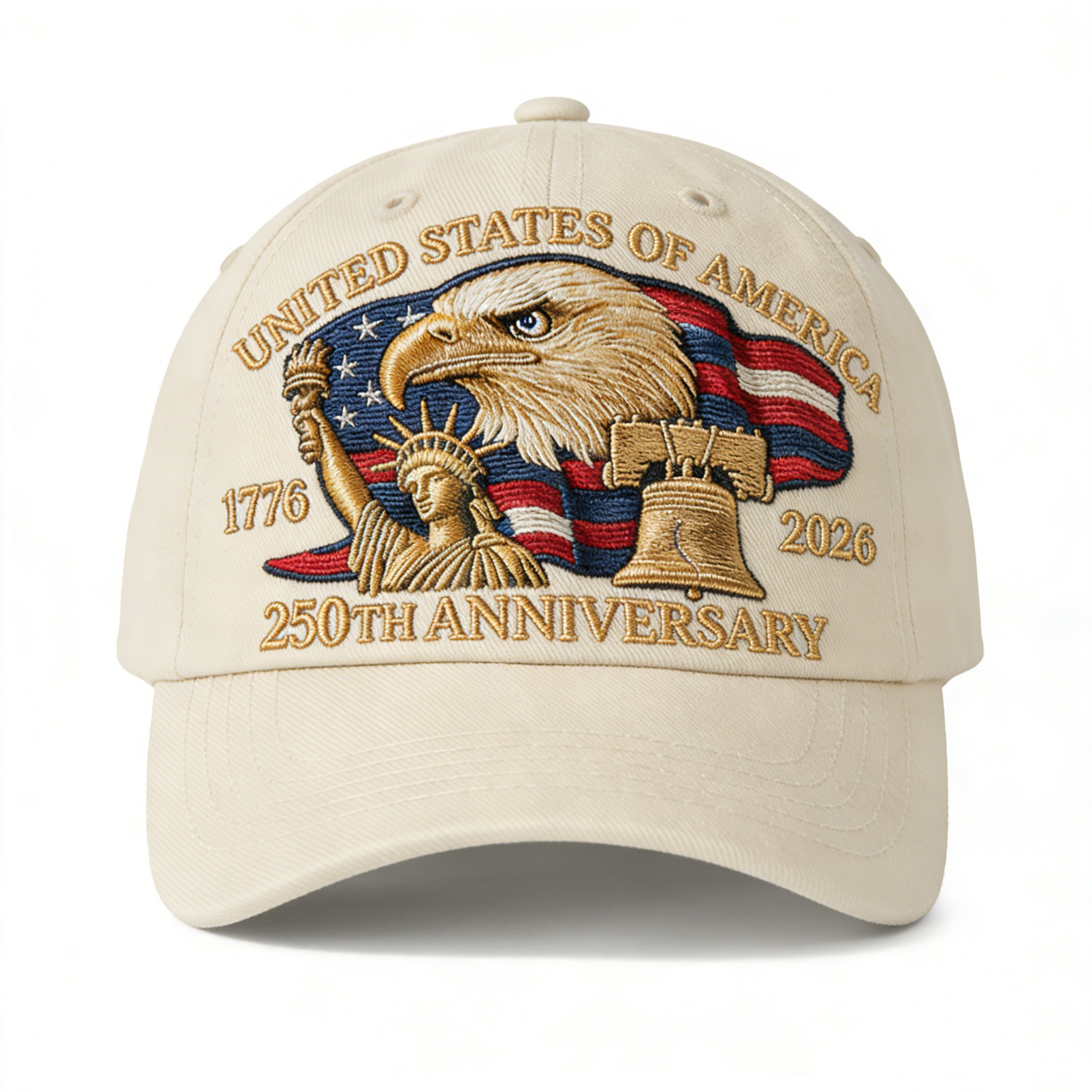 USA 250th Anniversary Hat 2026 – 3D Embroidered Vintage Cotton Baseball Cap | Breathable