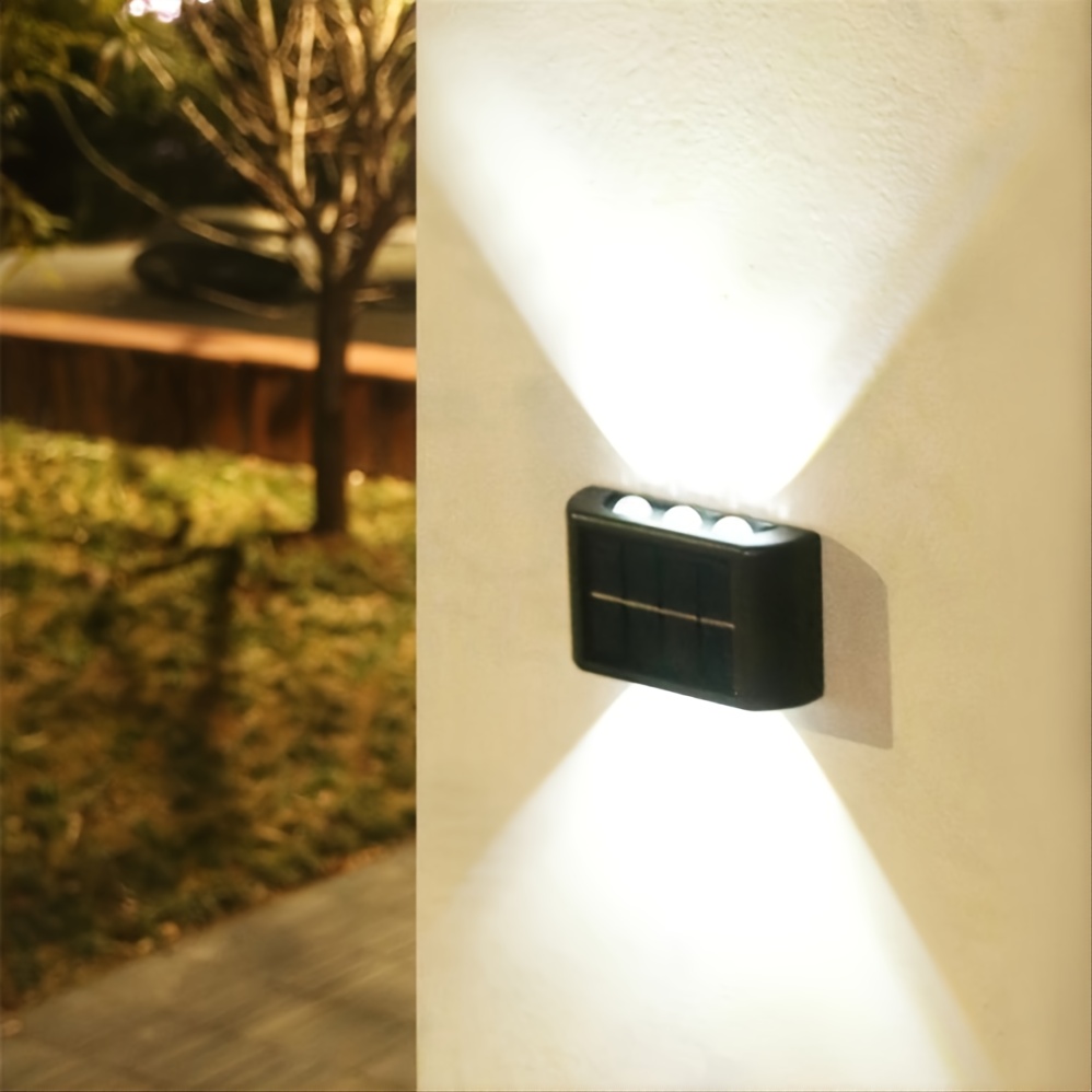 Solar Waterproof Wall Light For Outdoor Decoration, 6 LED Lights, Wall Light For Courtyard, Street, Landscape, Garden