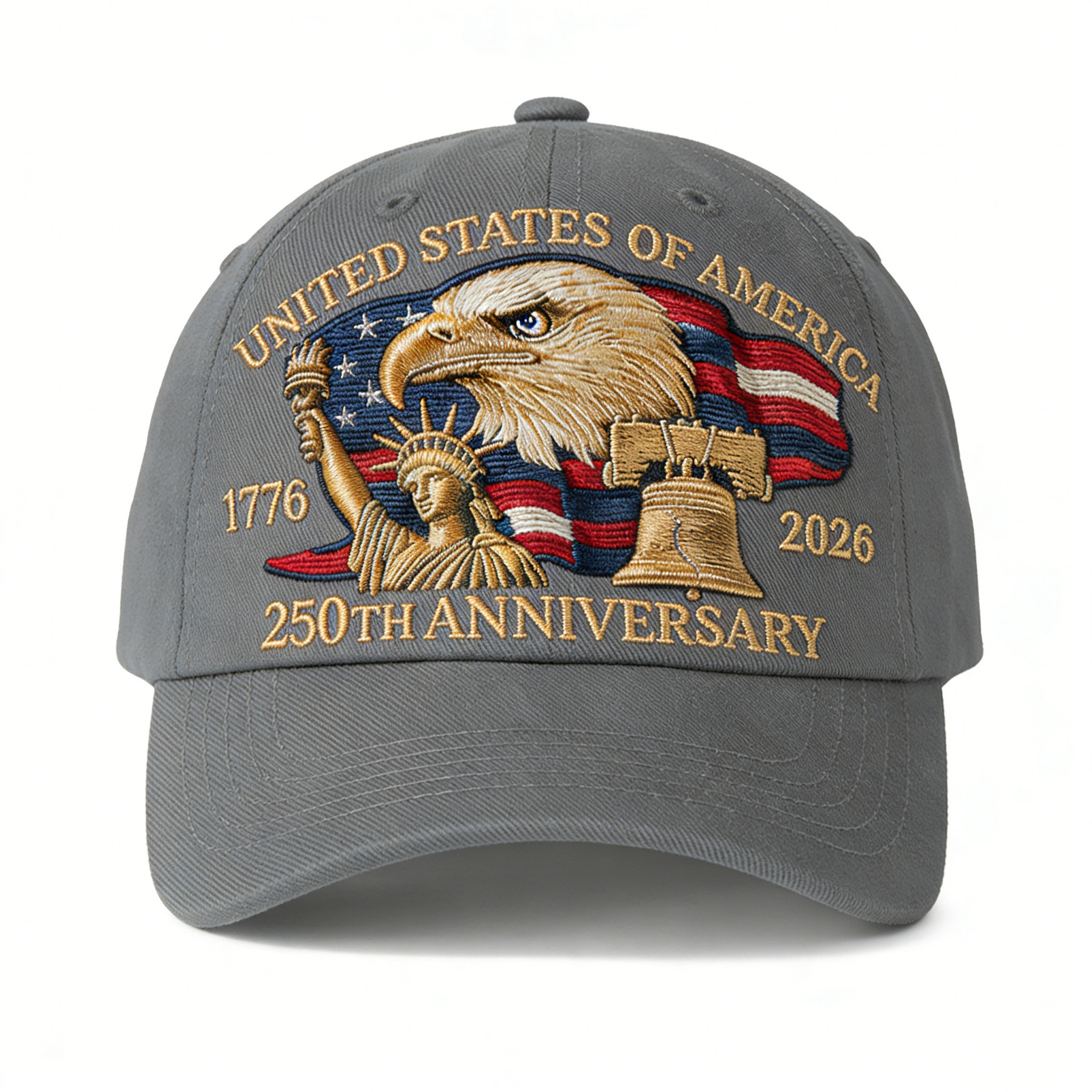 USA 250th Anniversary Hat 2026 – 3D Embroidered Vintage Cotton Baseball Cap | Breathable