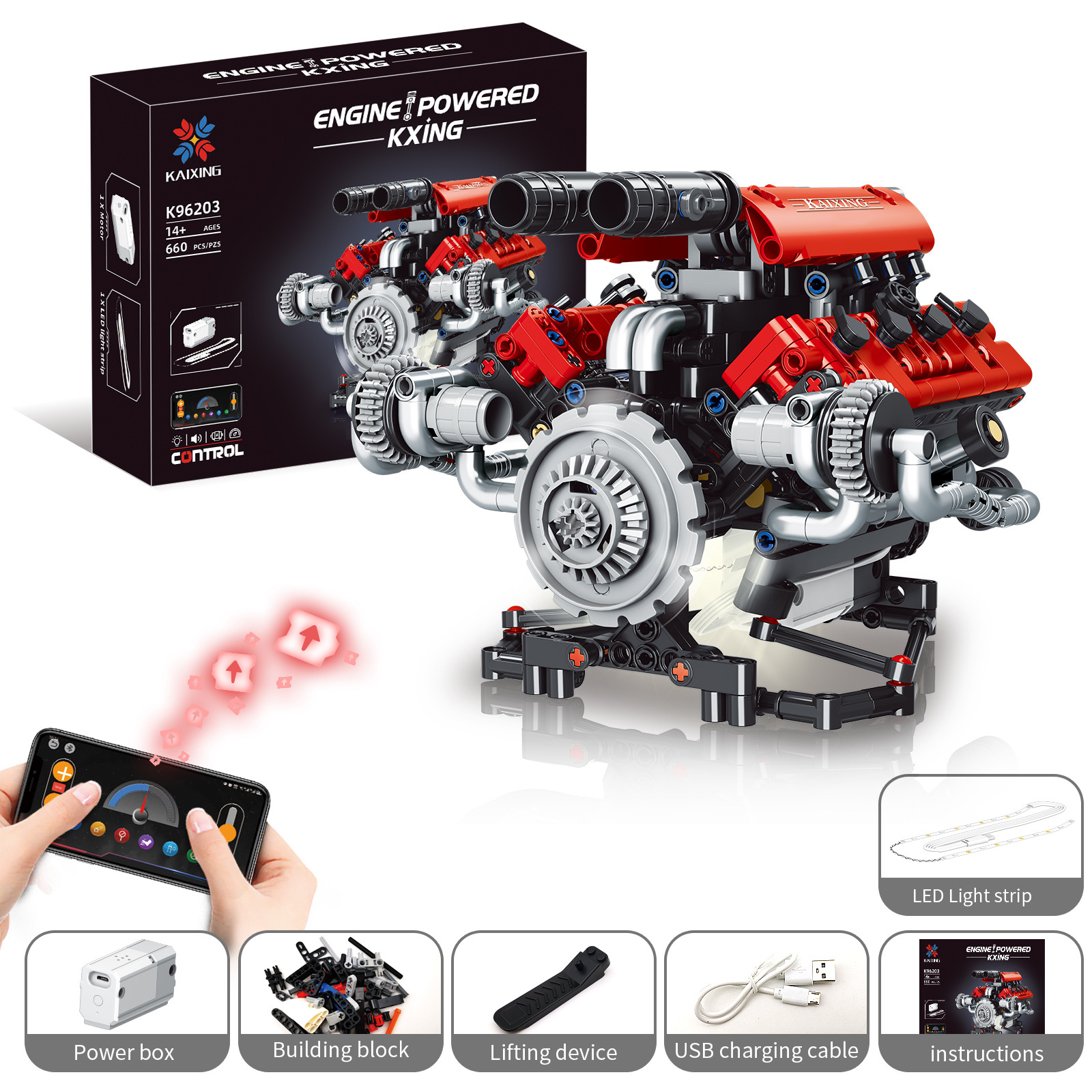 V8 Motor Modellkit som