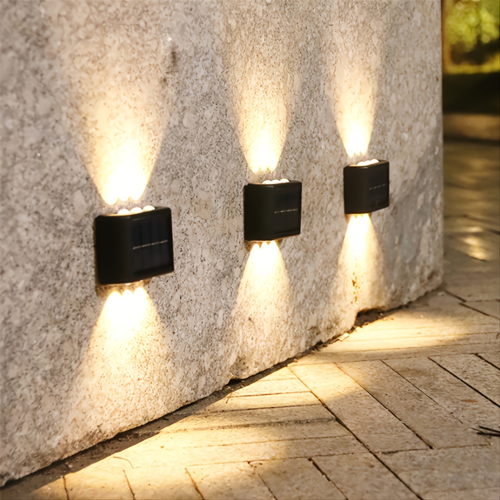 Solar Waterproof Wall Light For Outdoor Decoration, 6 LED Lights, Wall Light For Courtyard, Street, Landscape, Garden