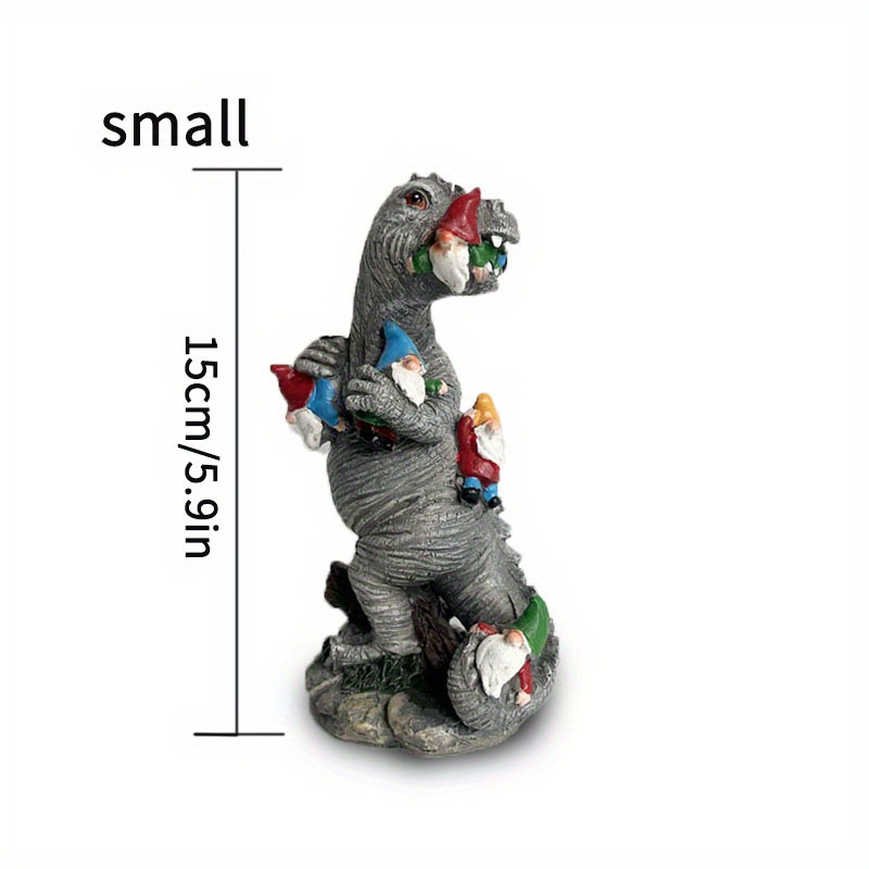 Dinosaur Gnomes Outdoor Garden Decorations, Miniature Dinosaur Gnomes Outdoor Statue