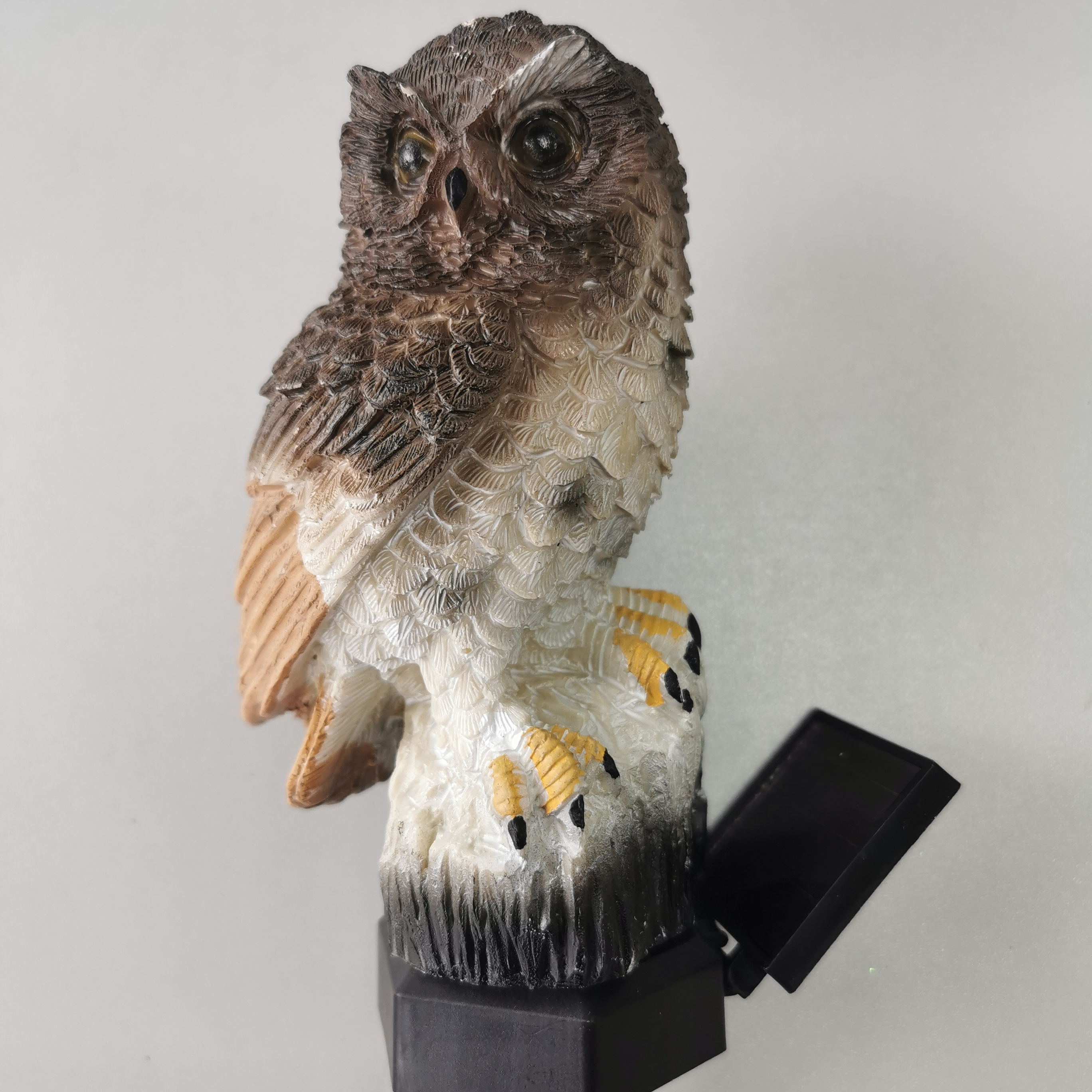 1pc, Owl Solar LED Lights, Solar Garden Lights Outdoor Decor, Resin Garden Waterproof Decorations, Outdoor Yard Pathway Outside Patio Lawn Decor, To Scare Birds Away