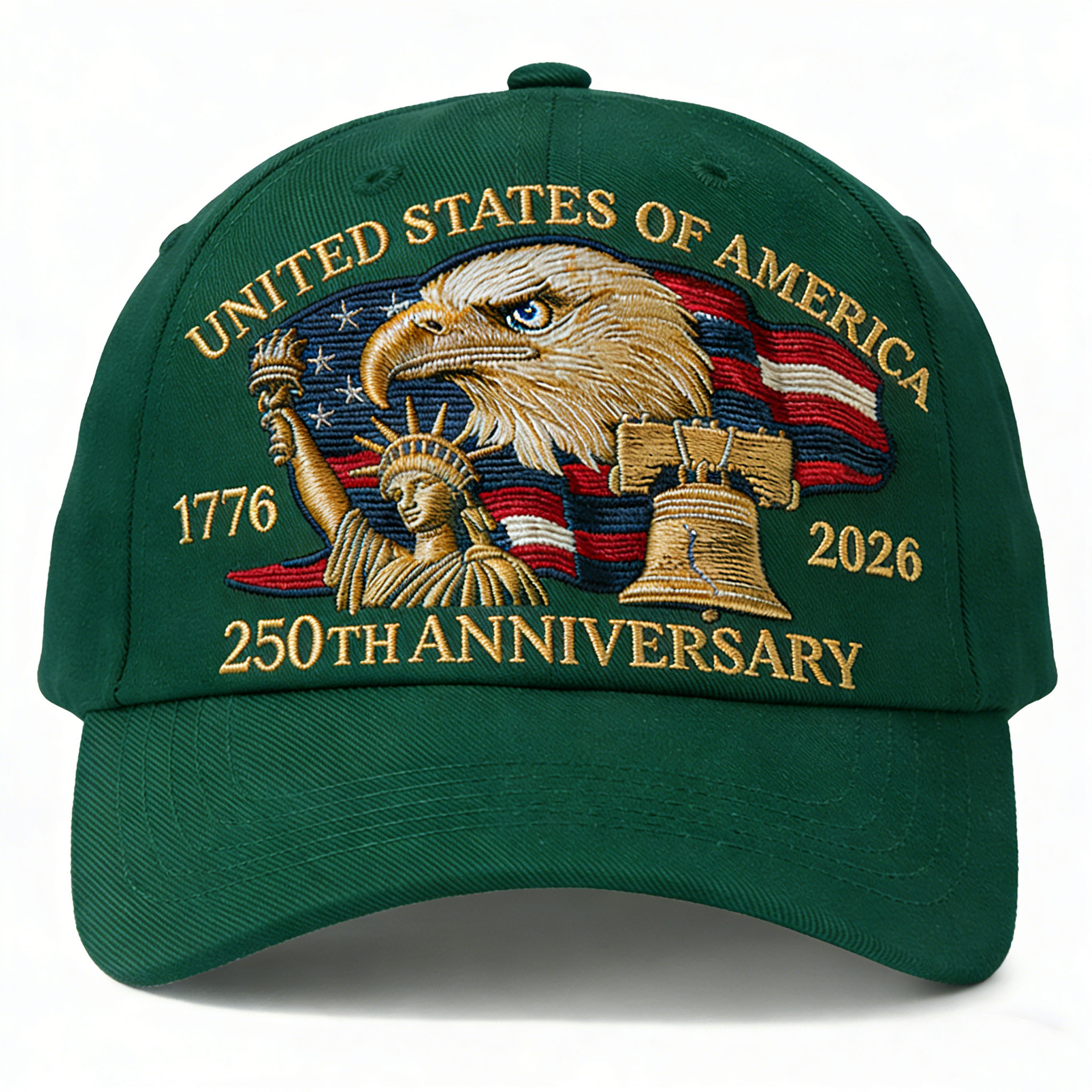 USA 250th Anniversary Hat 2026 – 3D Embroidered Vintage Cotton Baseball Cap | Breathable