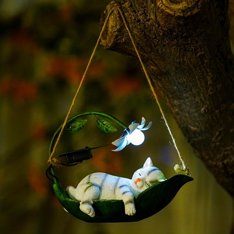 Solar-Powered Animal Swing Ornament