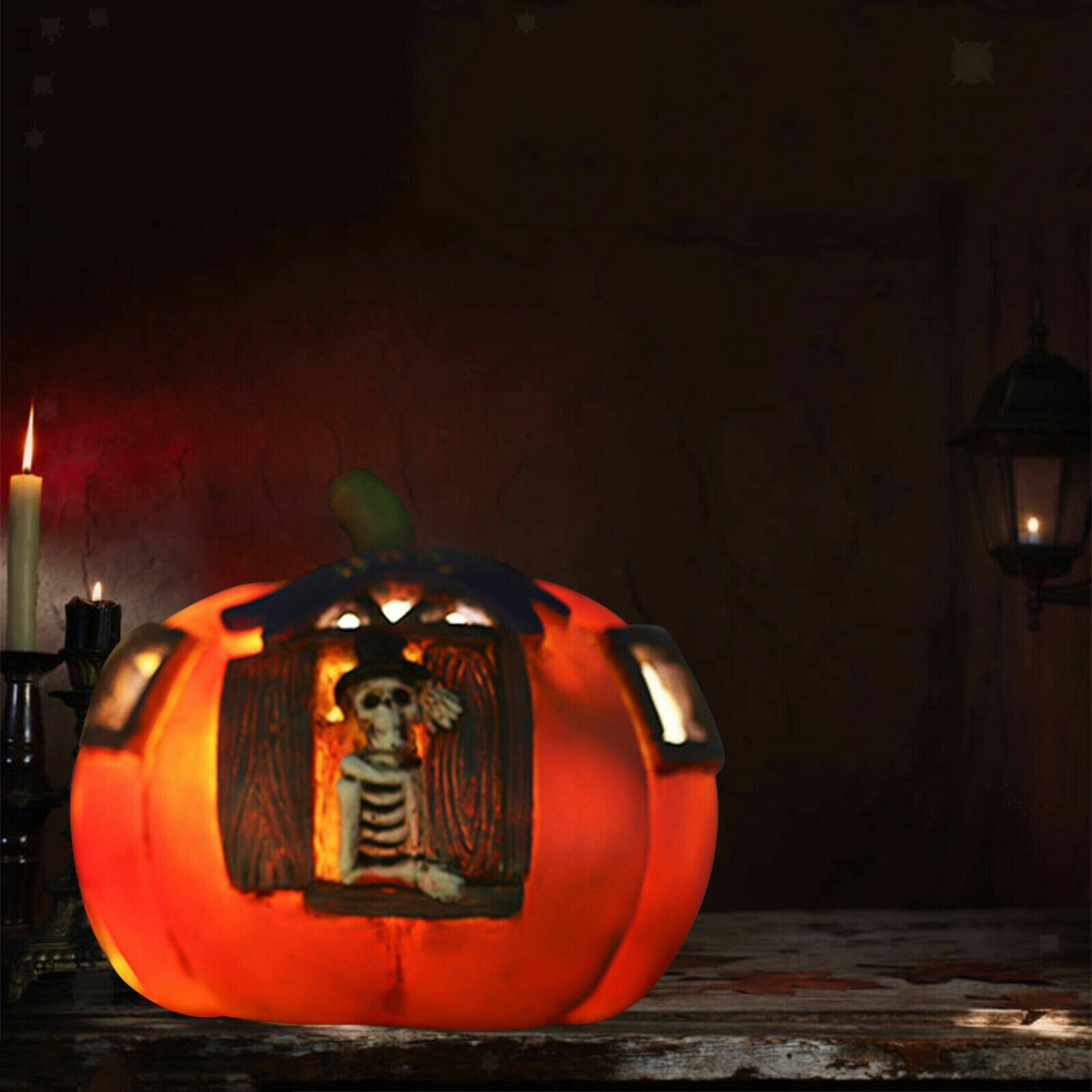 2021 New Halloween resin pumpkin light