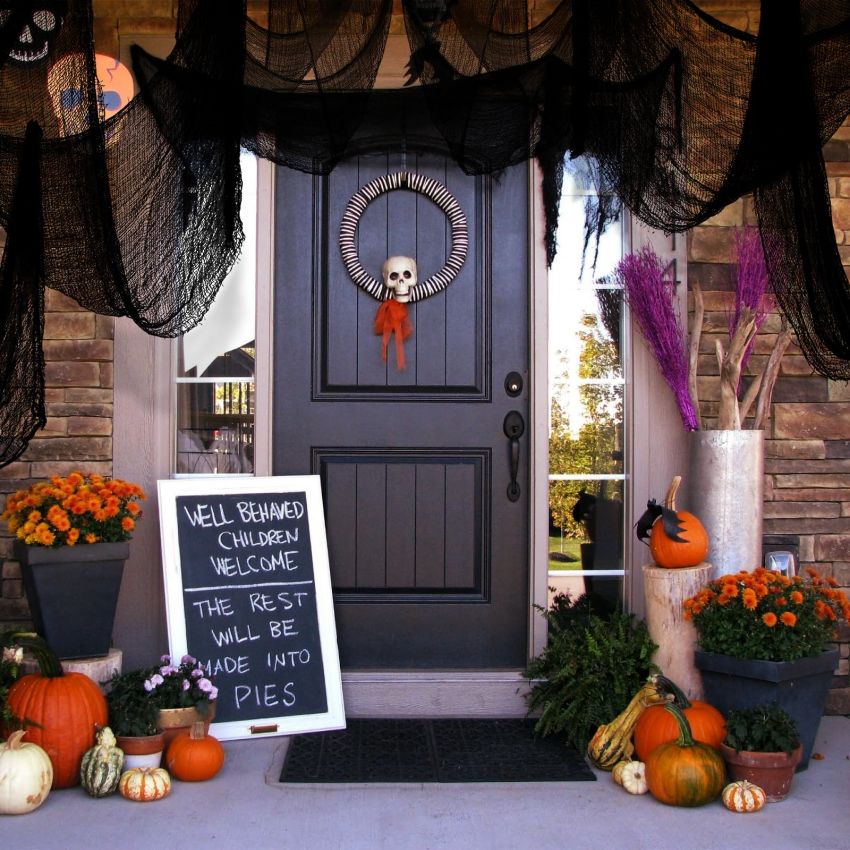 Halloween Creepy Cloth Black 60× 140 inch Halloween Decoration