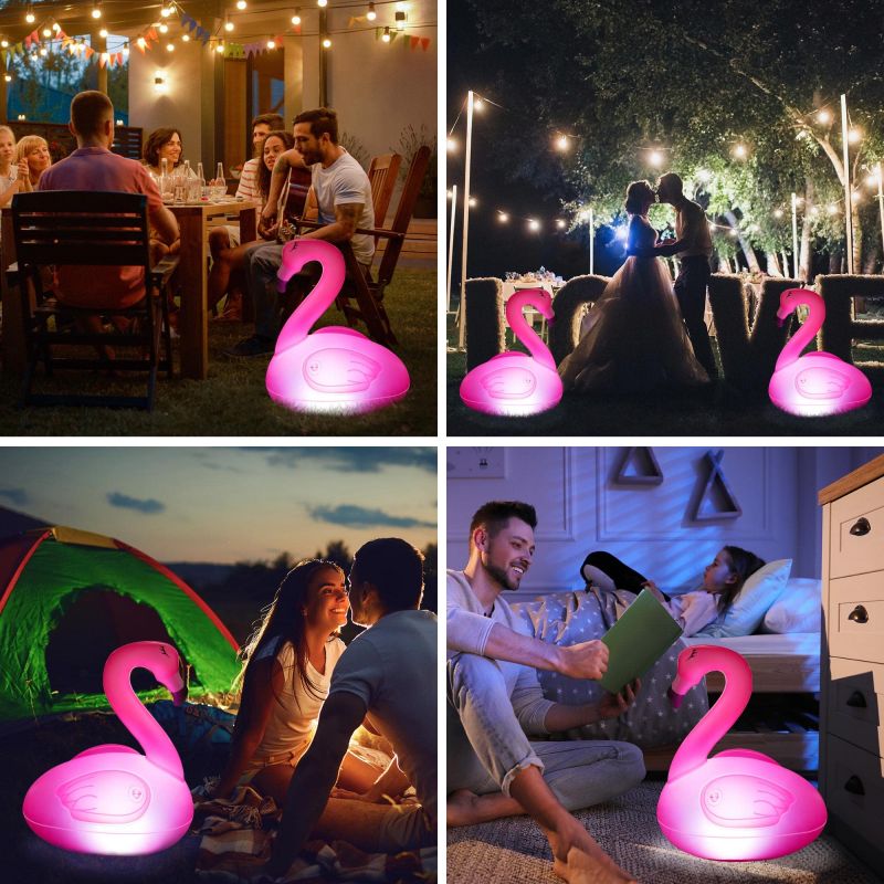Solar Powered Flamingo Lights for Swimming Pool