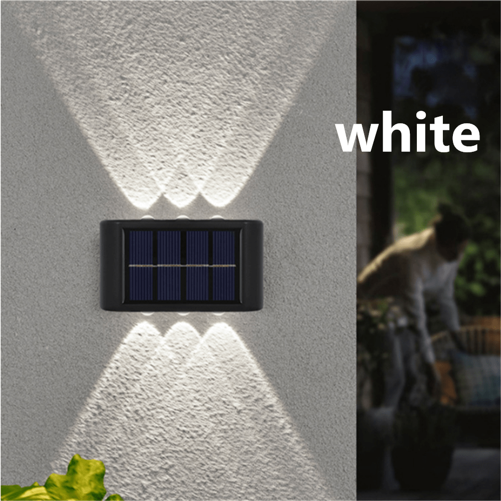Solar Waterproof Wall Light For Outdoor Decoration, 6 LED Lights, Wall Light For Courtyard, Street, Landscape, Garden
