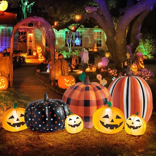 (🎃Halloween Early Sale-56% OFF)Led Yard Pumpkins Inflatable Decorated