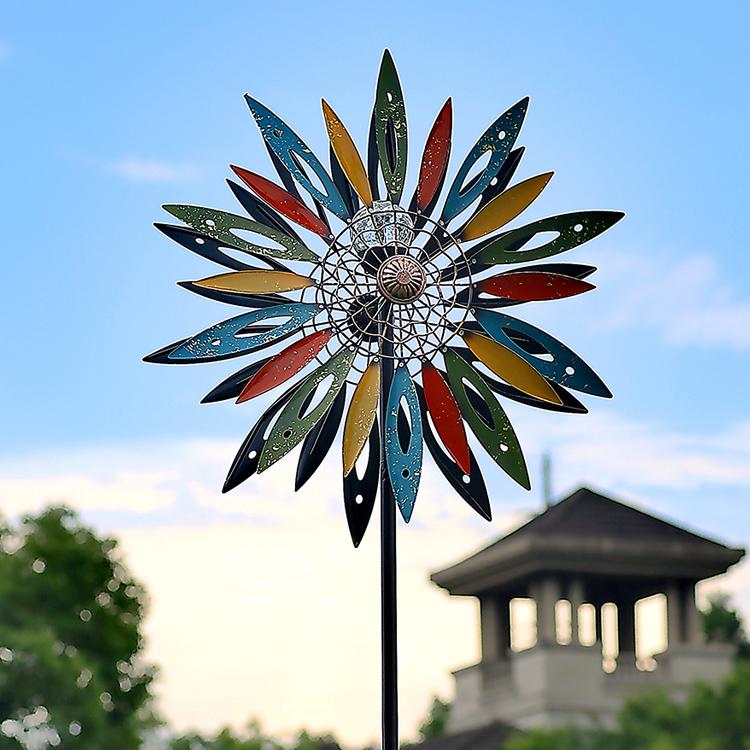 Bohemian Style Windmill with Solar Lights