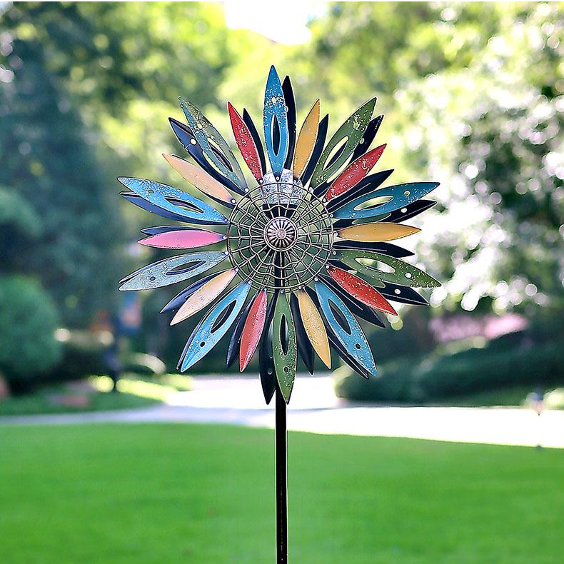 Bohemian Style Wind Spinner with Solar Lights