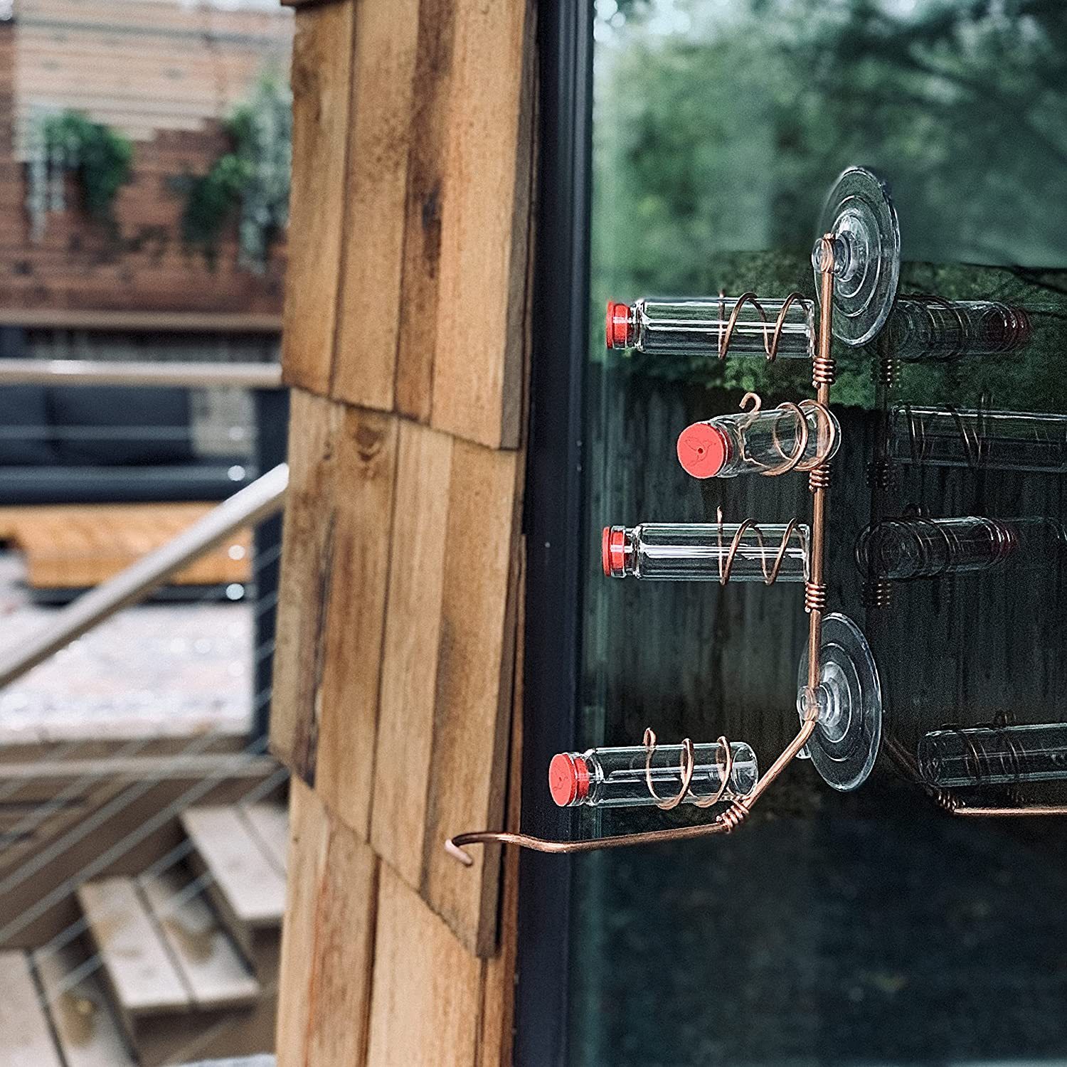 Geometric Window Hummingbird Feeder