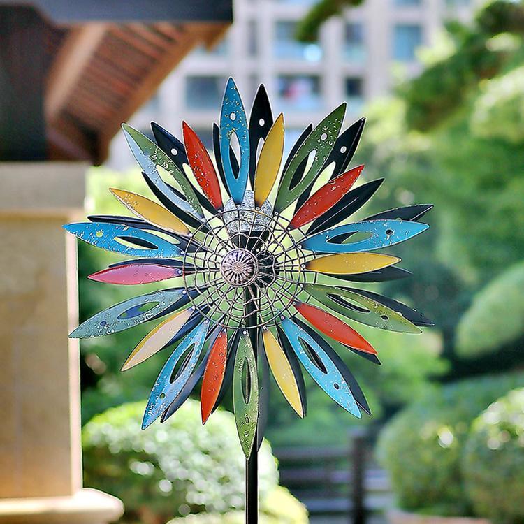 Bohemian Style Wind Spinner with Solar Lights