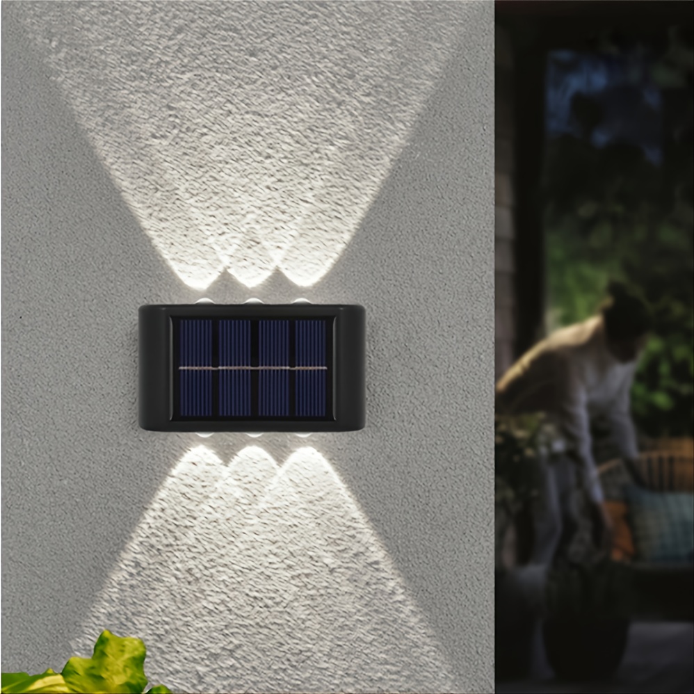 Solar Waterproof Wall Light For Outdoor Decoration, 6 LED Lights, Wall Light For Courtyard, Street, Landscape, Garden