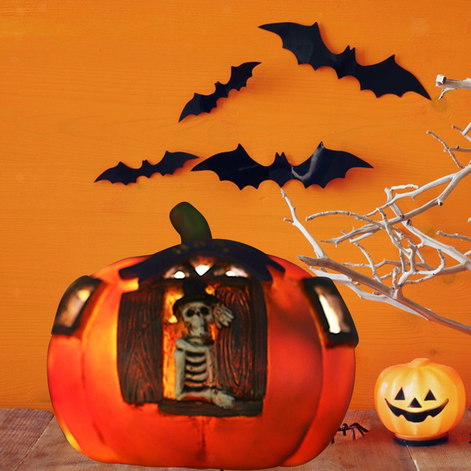 2021 New Halloween resin pumpkin light