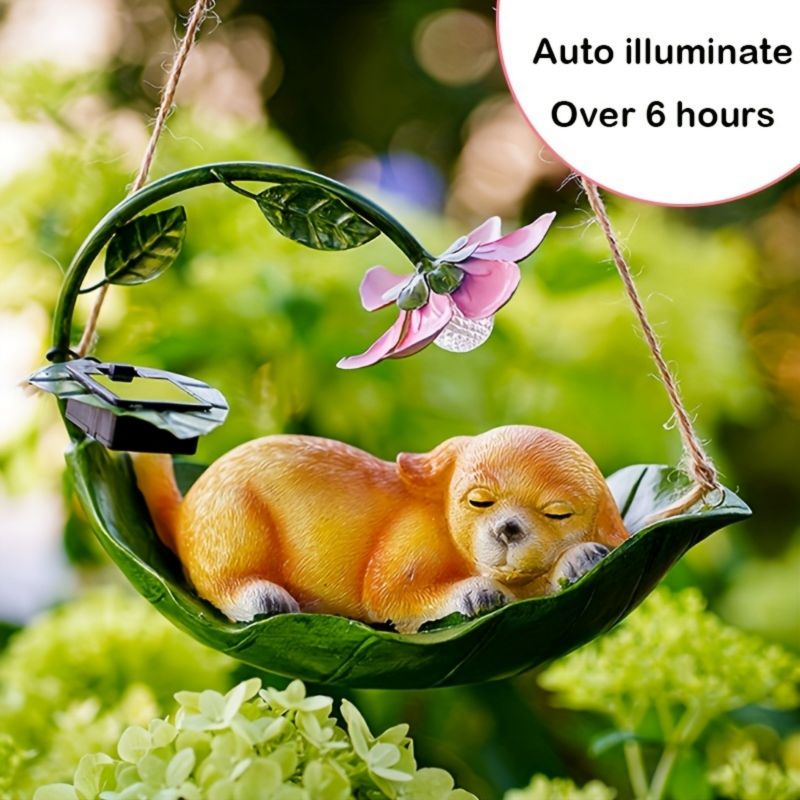 Solar-Powered Animal Swing Ornament