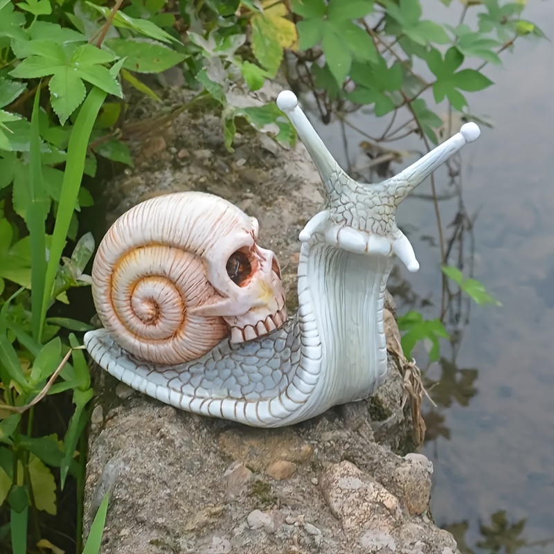 Resin Snail Skull Statue
