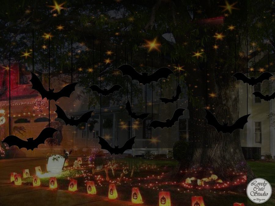 Hanging Bat Halloween Decoration