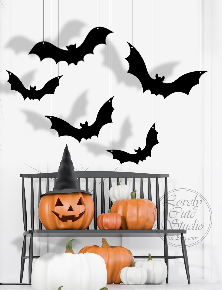 Hanging Bat Halloween Decoration