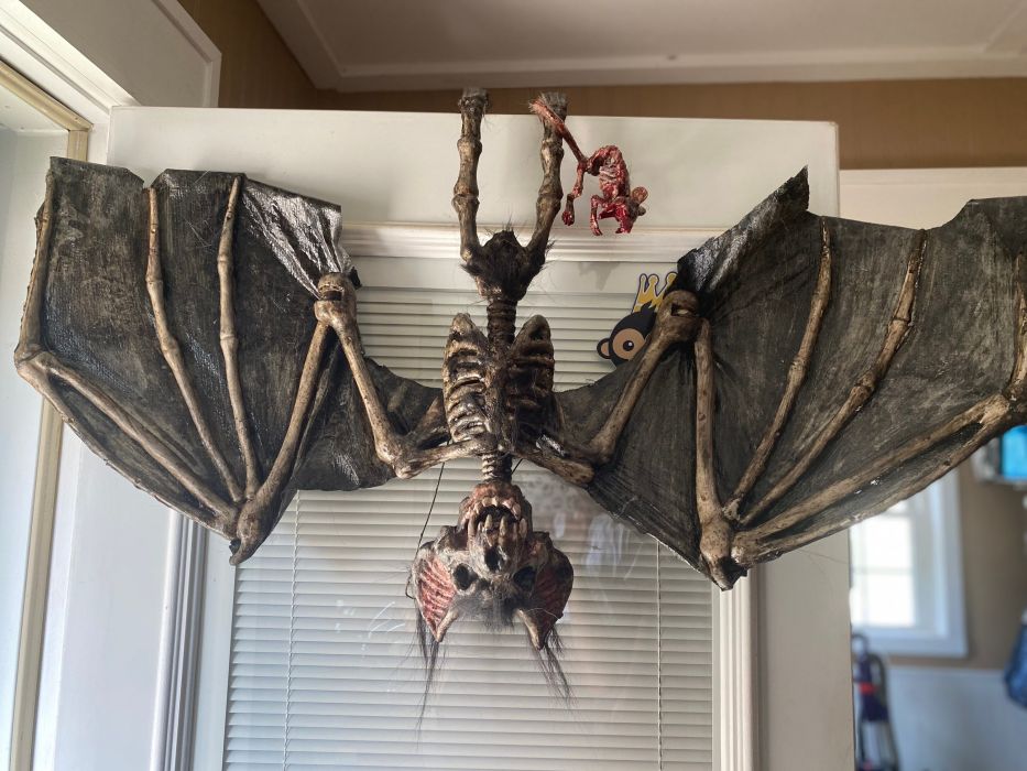 BAT skeleton Giant black skeleton Bat huge