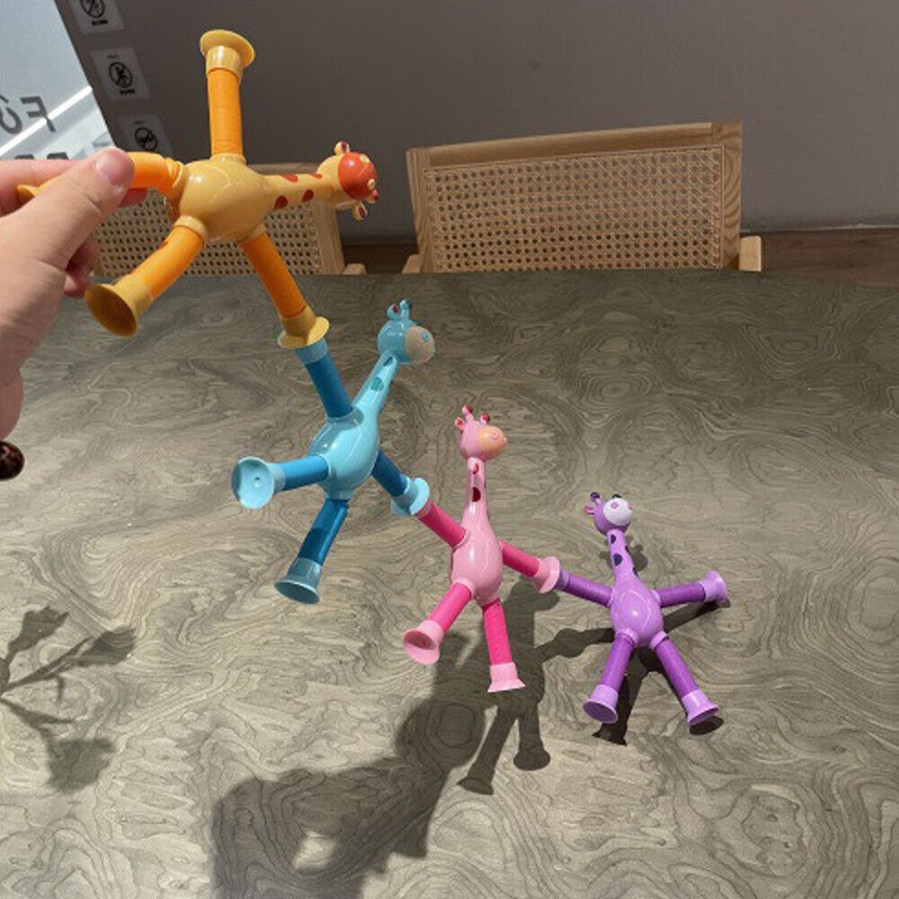 (🔥Mother's Day Sale - 48%OFF🔥) Suction Cup Pop Tube Giraffe Toys, Puzzle Toys