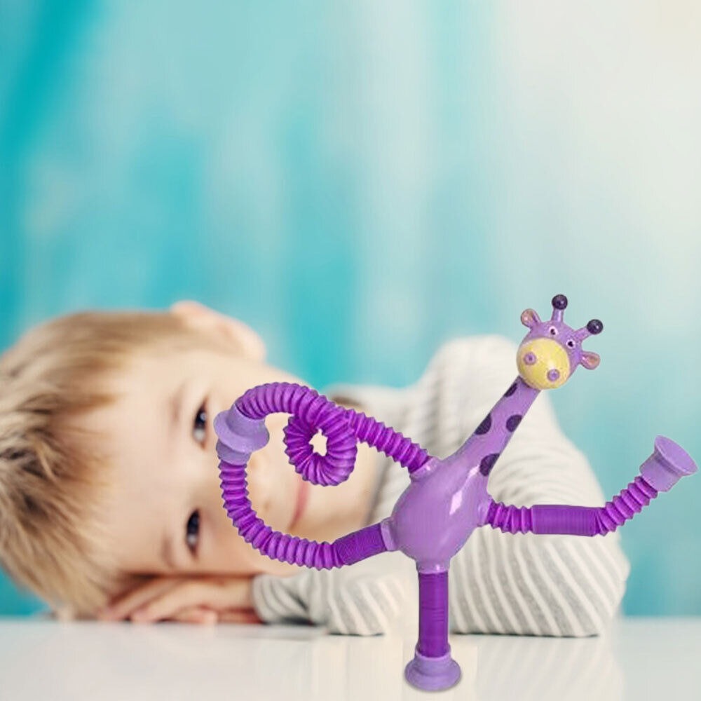 (🔥Mother's Day Sale - 48%OFF🔥) Suction Cup Pop Tube Giraffe Toys, Puzzle Toys