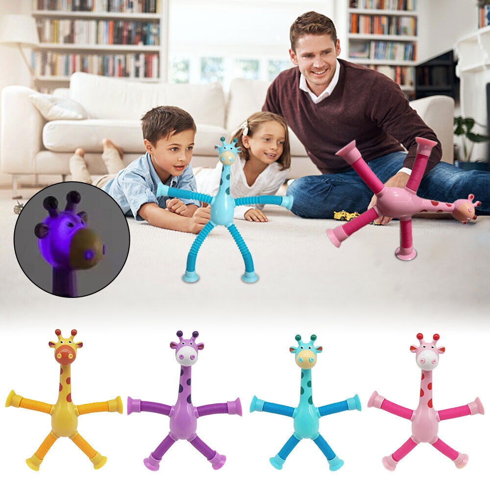 (🔥Mother's Day Sale - 48%OFF🔥) Suction Cup Pop Tube Giraffe Toys, Puzzle Toys