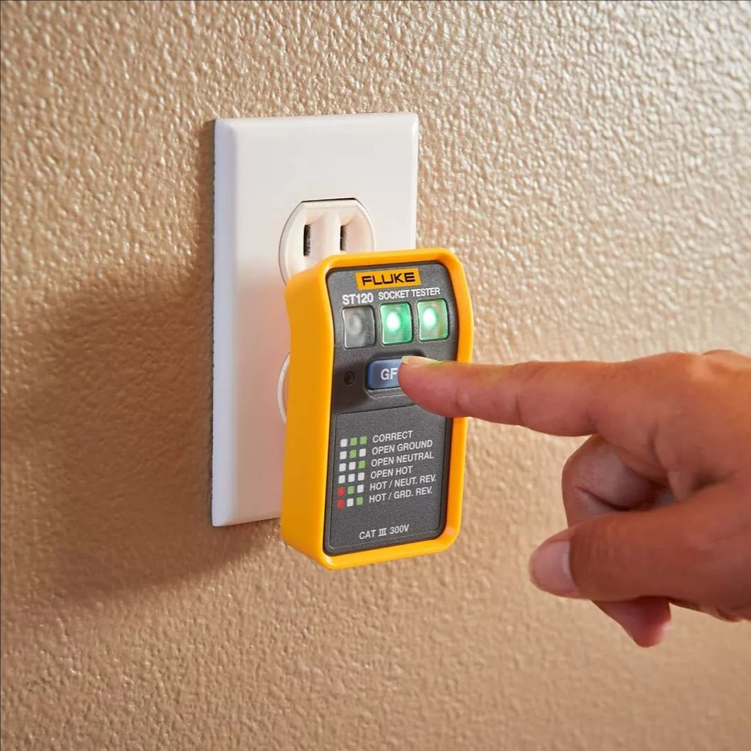 High-Quality ST120 GFCI Socket Tester Without Beeper, Great Socket Tester for Wire Examination
