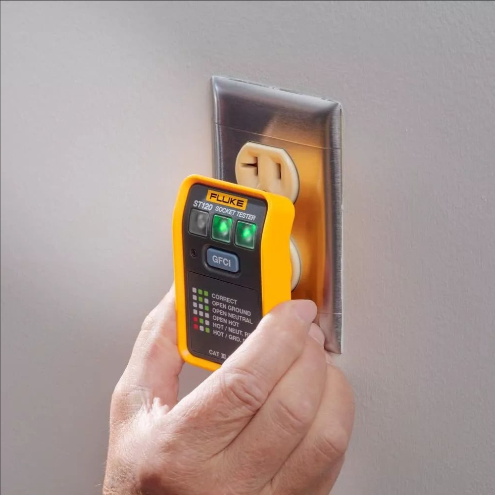 High-Quality ST120 GFCI Socket Tester Without Beeper, Great Socket Tester for Wire Examination