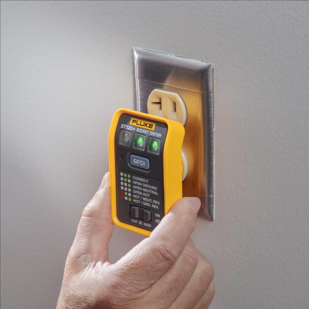 High-Quality ST120 GFCI Socket Tester Without Beeper, Great Socket Tester for Wire Examination