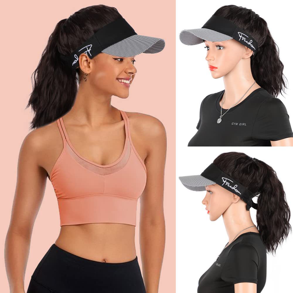 Women's Ponytail Wig Baseball Cap - Long Wavy