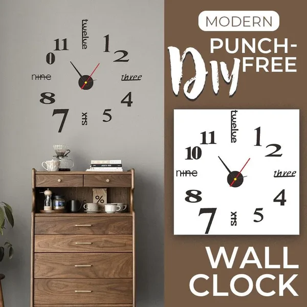 🔥 2023 Hot Sale 49% OFF - Modern DIY Punch-Free Wall Clock