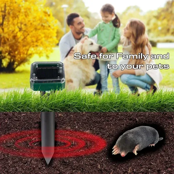 🔥49% OFF🔥Solar Powered Mole Repellent (Same For Snakes/Pests/Rodents)