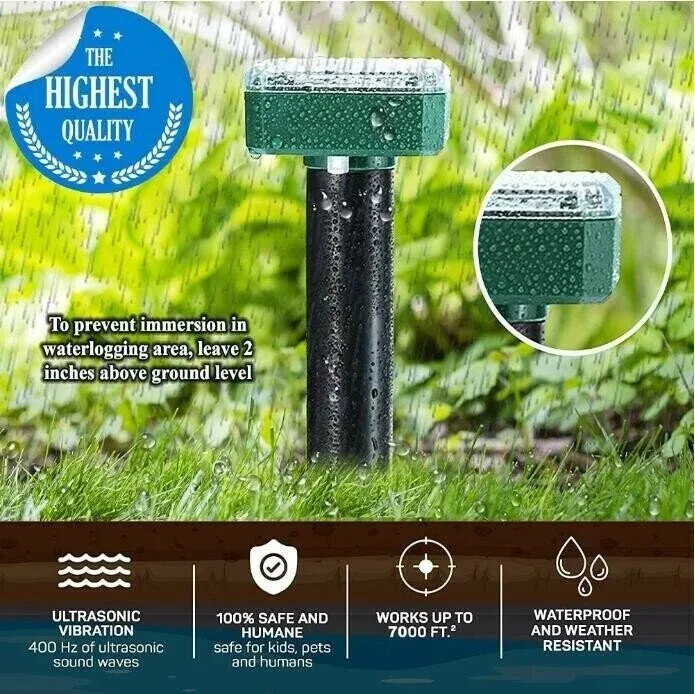 🔥49% OFF🔥Solar Powered Mole Repellent (Same For Snakes/Pests/Rodents)